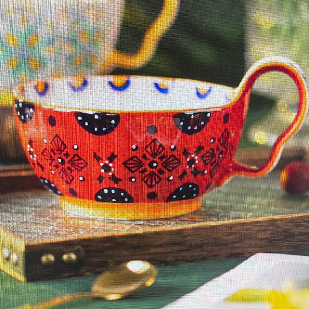 Ruby Rhythm Ceramic Soup Mug – 35 oz – NWT